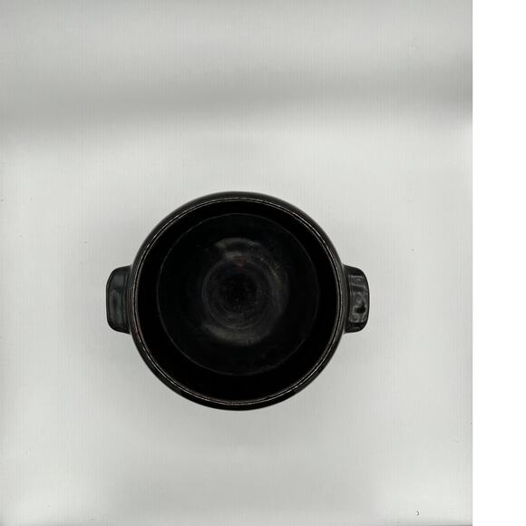 Dark Brown/Black Vintage Ceramic Bean Crock - Picture 4 of 5